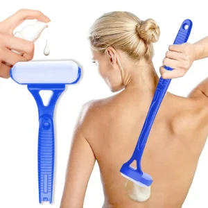 Foldable Back Lotion Applicator Long Handle Roller for Sunscreen Body Cream ABS Plastic Sponge Roller Self Care Tool