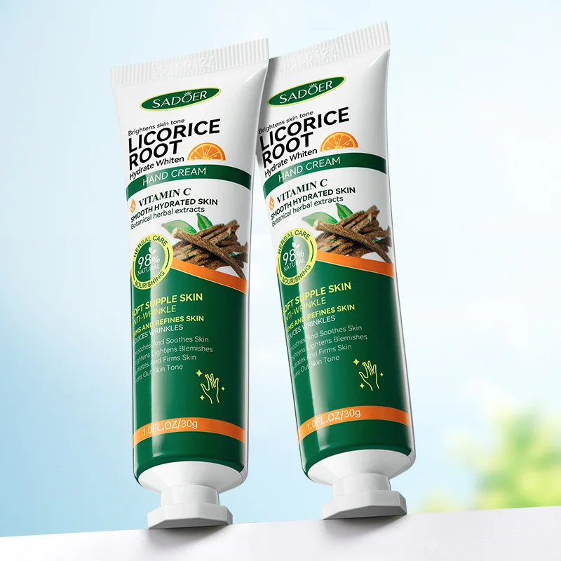 Brightening Hand Cream with Vitamin C & Licorice Hydrating Daily Hand Moisturizer Vitamin C Hand Cream