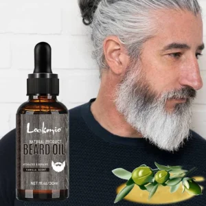 Natural Beard Oil for Men Vanilla Scent Hydrating Beard Care for a Fuller-Looking Beard Men's Beard Oil with Vanilla Fragrance