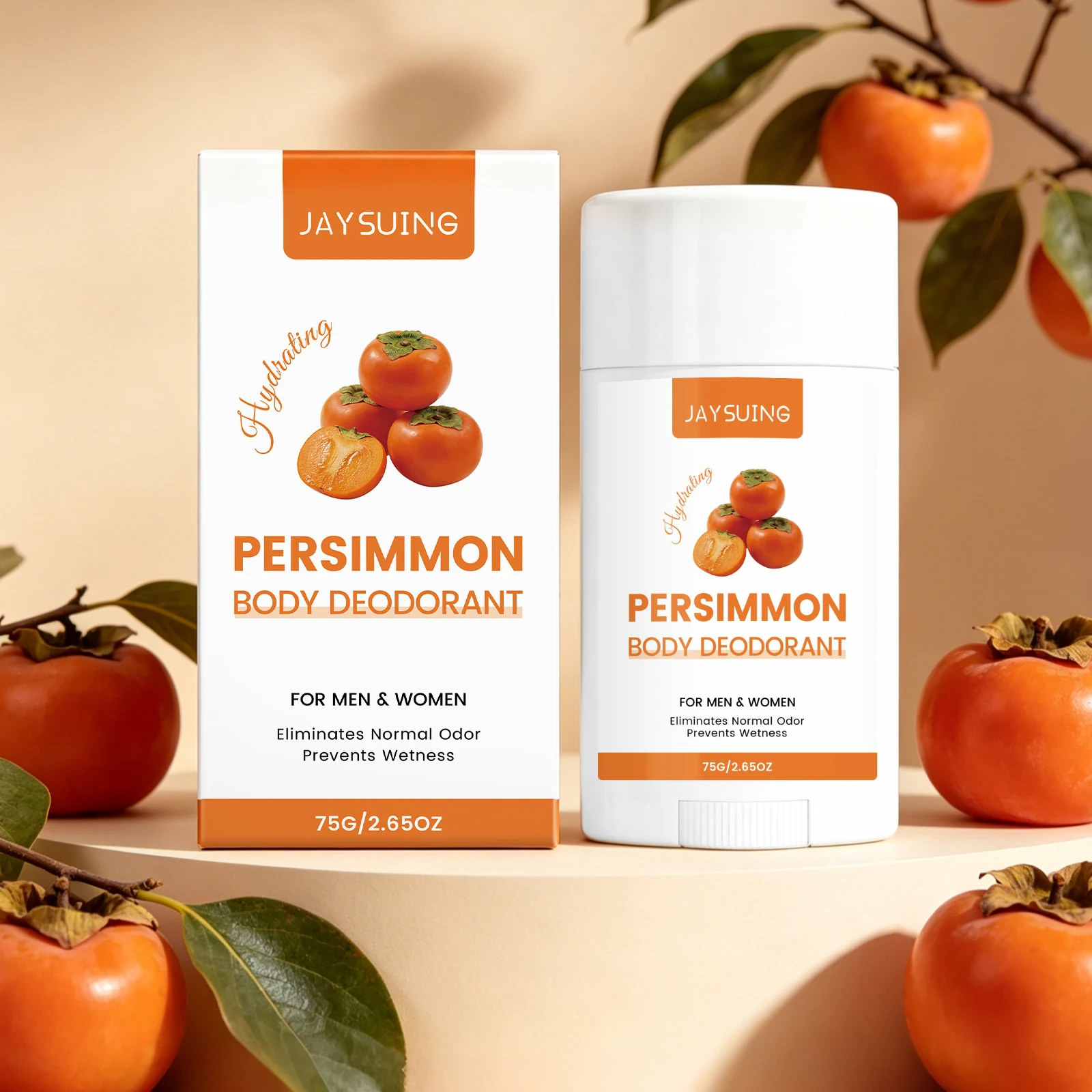 Persimmon Scent Deodorant Stick Remove Body Odor Lasting Refresh Reduce Underarm Sweat Women Men Skin Underarm Antiperspirant