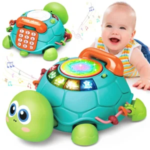 Baby Toys Months Music Turtle Crawling Light Sound Music Toy Girl Boy Early Learning Educational Toys Infant Toddler Gifts