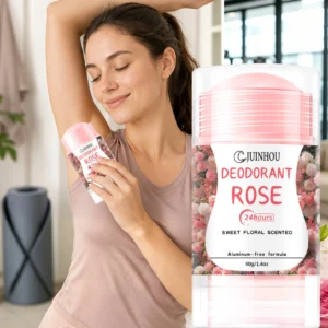 Natural Rose Deodorant Stick Aluminum Free Underarm Odor Remover Gentle Portable Travel Deodorant For Women Men