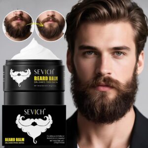 Natural Beard Balm Wax Beard Growth Oil for Men Moisturizing Smoothing Beard Styling Professional Care Cream Skin Care