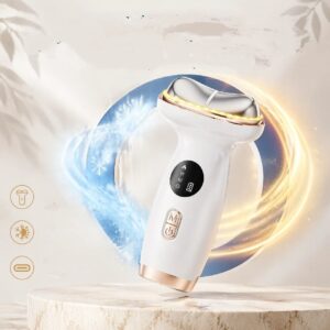 Face Neck Massager Color LED EMS Vibration Beauty Device Curved Head Type C Rechargeable Skin Care Home Spa Tool Gift