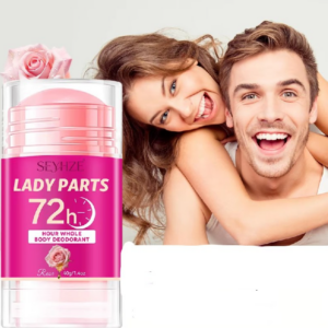 Ladies Deodorant Rose Moisturizing Cream - No Aluminum No Baking Soda Smooth Solid Stick 72-Hour Odor Control No Wash Form