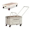 360° Rotating Foldable Storage Cart Heavy-Duty Mobile Organizer with 4 Silent Wheels, Multi-Functional CampingStorage