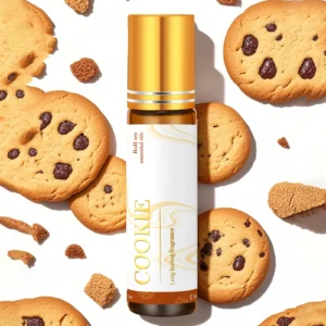 Cookie Scented Essential Oil Roll-On, Warm Aromatherapy for Comfort & Relaxation - Sweet Baked Scent, Travel-Size Gifts