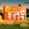 Vitamin C Travel Skincare Set - Cleanser, Toner, Serum, Cream | Whitening Brightening Moisturizing Face Care Mini Kit