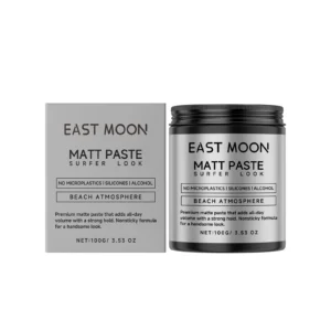 East Moon Hair Matte Paste Lasting Strong Hold Create Natural Matte Texture Hairstyle Non Greasy Easy Wash Hair Shape Wax Cream