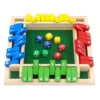 Parent-Child Flip Card Games Intellectual Educational Game Four Sided Box Dice Toys Games Shut Wooden Number Game Board Games