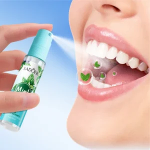 Mint and Peach Flavored Fresh Mouth Spray to Freshen Breath and Eliminate Bad Breath Portable Breath Freshener