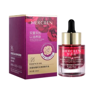Mercilen Double Rose Time Revitalizing Essence Oil Moisturizes, Nourishes, and Firms the Skin, Daily Facial Skin Care Essence, Makes Skin Look Younger, Contains Rose