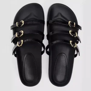 Belted Slippers Women's Fashionable Summer Shoe European American Style Outdoor Wear Rubber Outsole