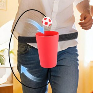 Double Player Funny Belly Cup Ball Game Toy Interactive Swing Ball Catch Game for Carnival Birthday Party Family Fun Activities