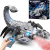 RC Mechanical Scorpion Remote Control Electric Animal Toy Scorpion Sound and Light Spray Model Toys for Boys Kids Birthday Gifts