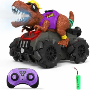RC Dinosaur Car, Electric Hobby RC Toy for Toddlers, with Lights and Sound Spray, Birthday Gift for Boys and Girls