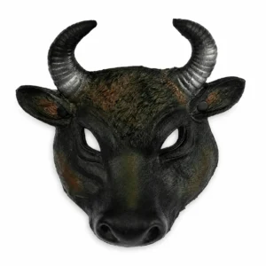 Realistic Minotaur Bull Mask Horned Beast Half Face Costume Halloween Cosplay Masquerade Party Stage Performance Prop