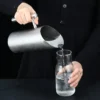 Stainless Steel Round Water Pitcher Straight Body Drinkware Water Bottle with Ice Cubes Tie Pot Water Jug