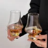 Crystal Whiskey Glass Handmade Tulip Design Big Belly Cognac Tasting Cup For Scotch Bourbon Barware Home Bar Gift Set