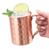 Pure Copper Moscow Mule Mug Cocktail Wine Cup Hammered Coppery Beer Mugs Coffee Mug Milk Cup Bar Cup Drinkware Durable