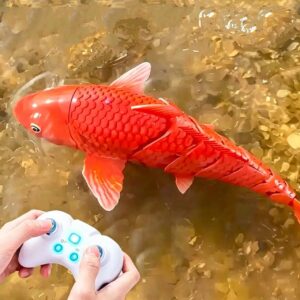 RC Fish 2.4G Simulation Remote Control Goldfish Outdoor Pools Toy Smart and Coding Toys Toys for Children Boys Birthday Gifts